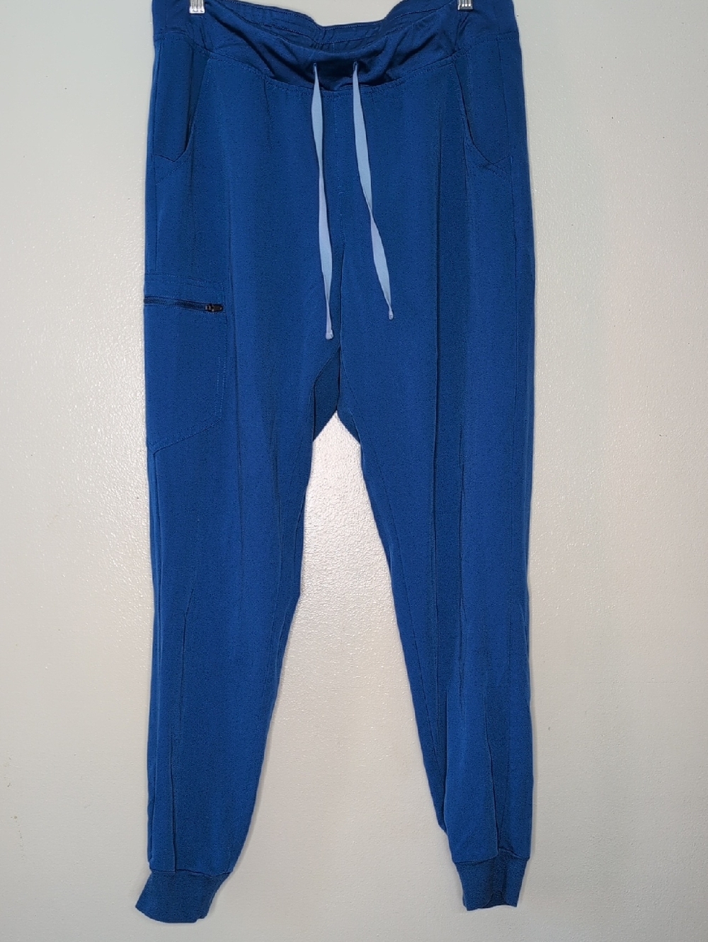 Figs Scrubs  Blue Drawstring Jogger Pants Medical Nurse size L/T